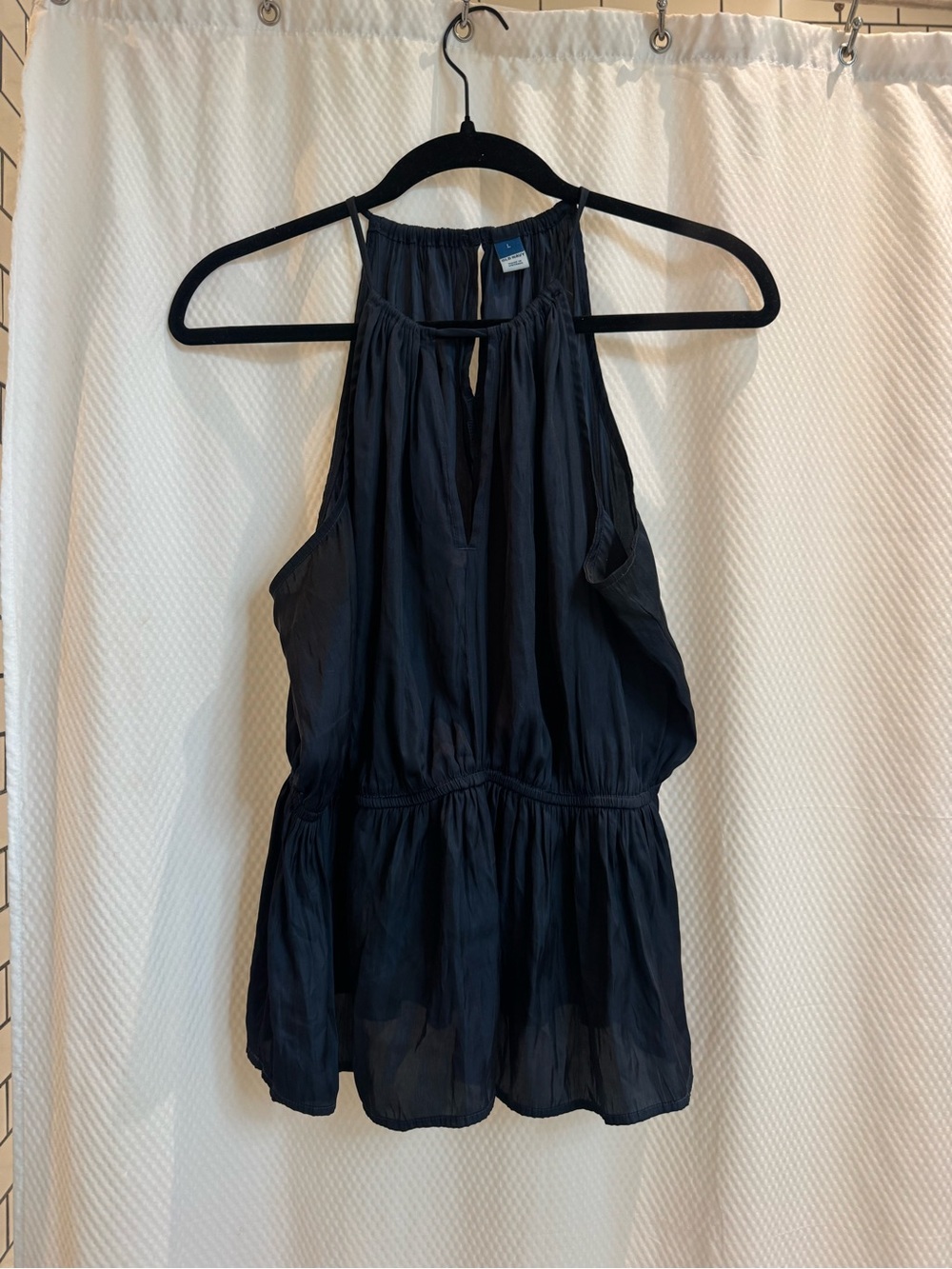 Old Navy Black Halter Peplum Camisole
